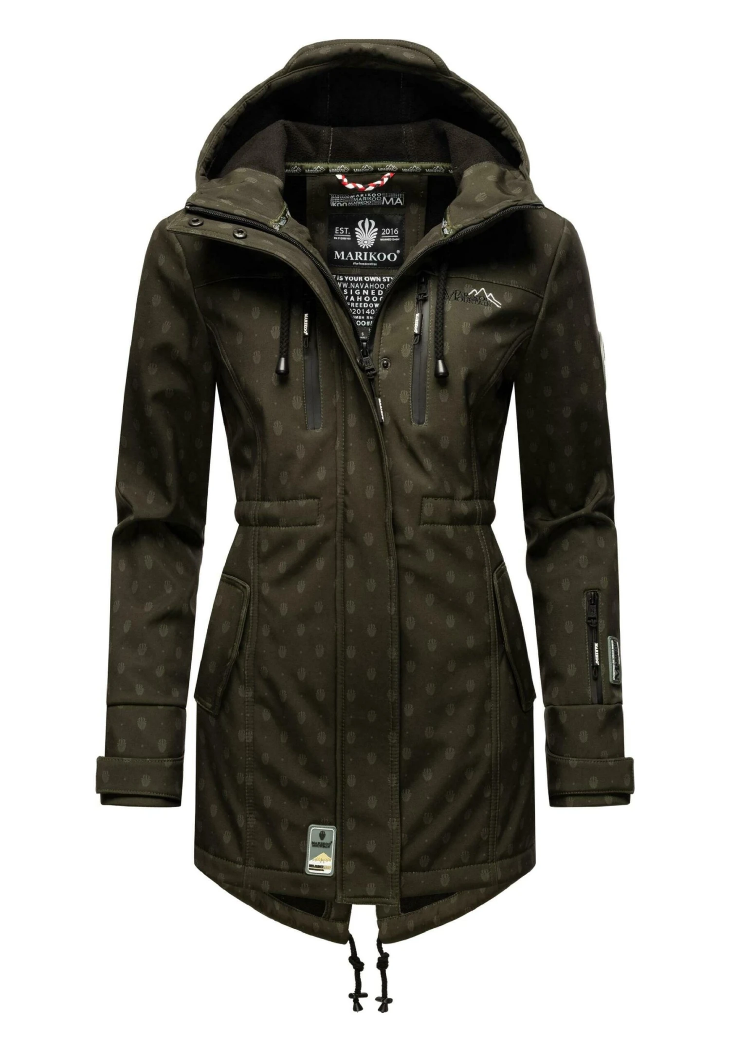 Marikoo Zimtzicke - Parka - Dark Olive W Print 3 Marikoo Zimtzicke - Parka - Dark Olive W Print